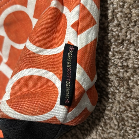 Rebekah Scott Designs orange patterned purse - Picture 10 of 11